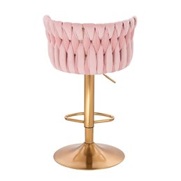 Barová otočná stolička Baroko velur Puder