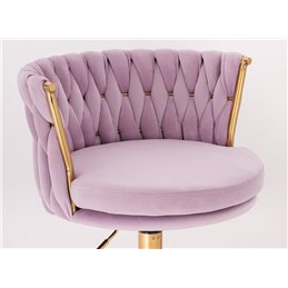 Barová otočná stolička Baroko velur Vres